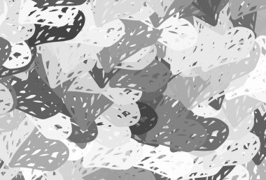 Karalama kalpli hafif gri vektör şablonu. Bulanık arkaplanda gradyan kalp şekilleri olan bir resim. Sevgililer Günü 'nü kutlamak için tasarım.