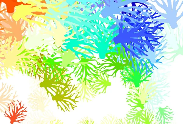Слегка Многоцветная Векторная Капель Листьями Абстрактная Иллюстрация Листьями Ветвями Стиле — стоковый вектор