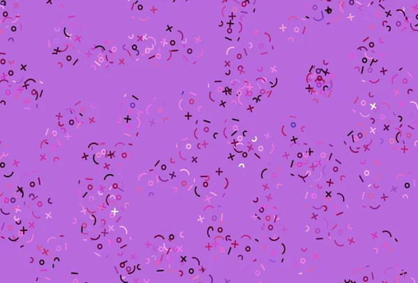 Luz Púrpura Fondo Vectorial Rosa Con Elementos Matemáticos Diseño Borroso — Vector de stock