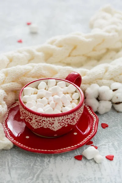 Warmth and comfort. Cocoa with marshmallows. My heart is filled with love