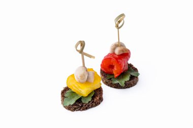 Kanepeler. Festival menü. İzole arka plan