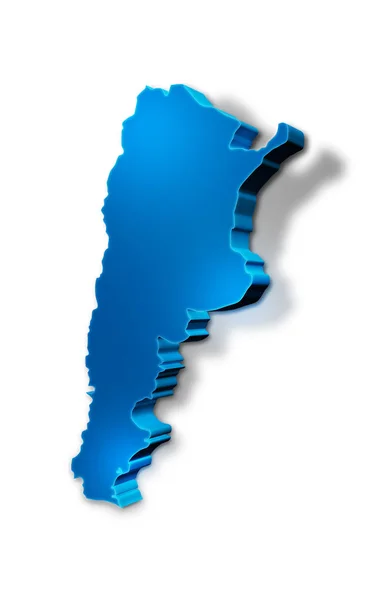 Mapa Azul Argentina Sobre Fundo Azul Escuro Ilustração Mapa Argentina — Fotografia de Stock