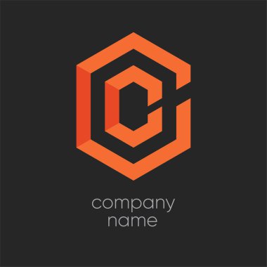 Çokgen logolar. Geometrik logo elemanları. Modern 3D logo. Soyut geometrik şirket imzası ve logo ögeleri