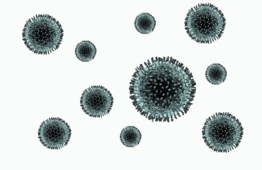 Arka planda bir koronavirüs modeli