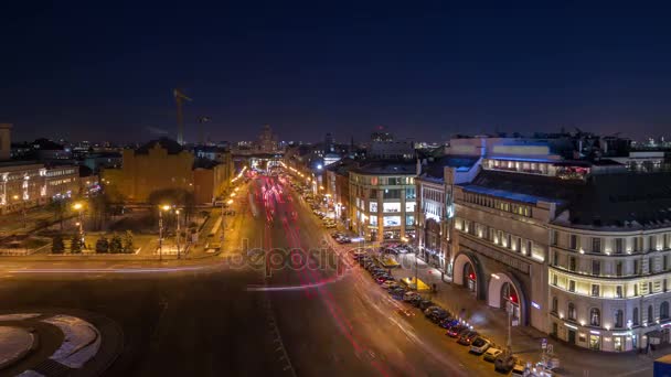 Long Exposure Time Lapse of Night Traffic — Stock Video