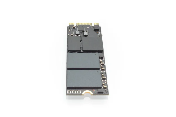 M2 de alta velocidad SSD primer plano sobre fondo blanco — Foto de Stock