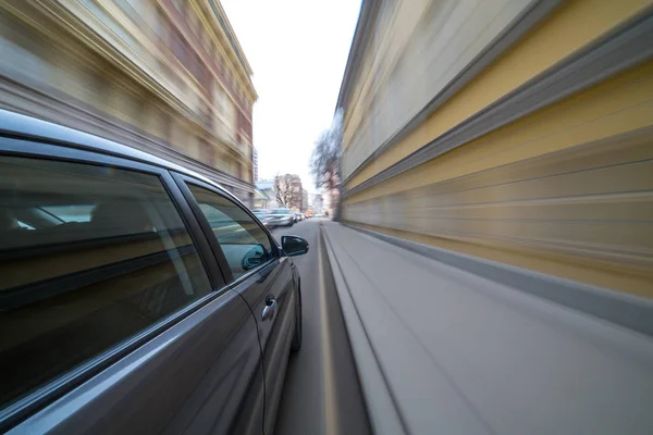 Dag city road Visa från bilen — Stockfoto