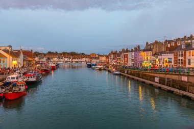 Balıkçı limanı Weymouth, Dorset, İngiltere.