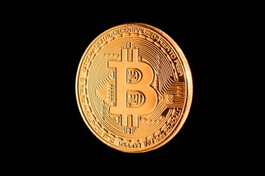 Altın Bitcoin izole