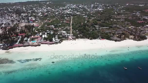 Vista aérea de Nungwi — Vídeos de Stock