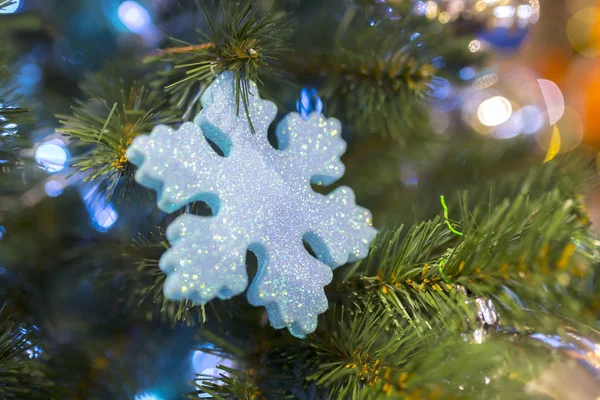 Christmas Baum bunt Hintergrund Bokeh — Stockfoto