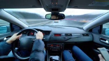 Kış günü yolculuğa Pov 4k zaman atlamalı