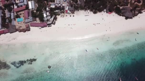 Aerial view of Nungwi — Stock Video