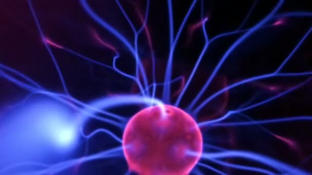 Plasma Ball And Lightning in Slow Motion — Stock Video