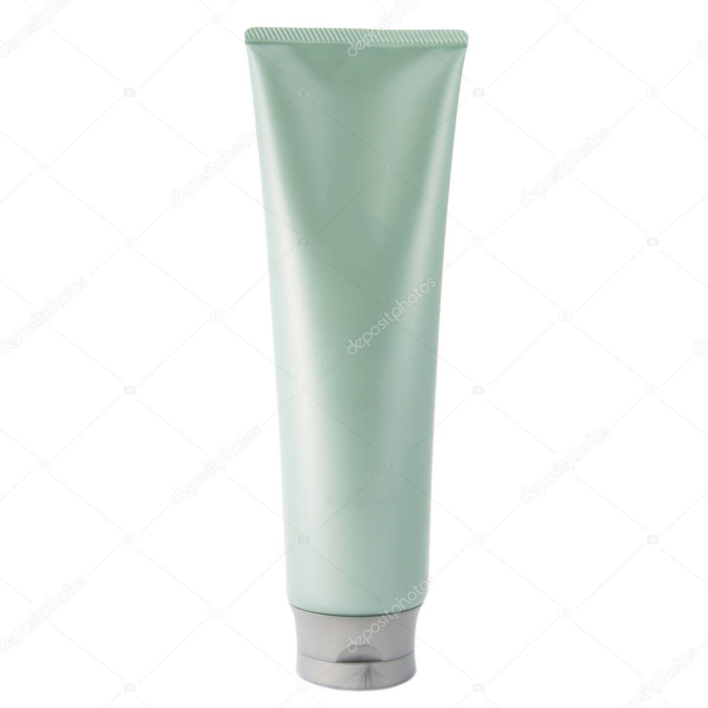 light green cosmetic tube