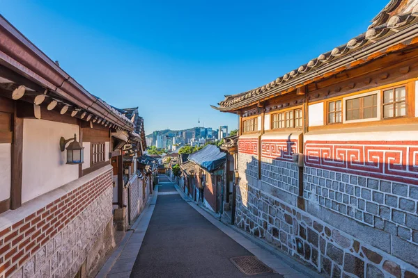 Bukchon Hanok Village w Seulu, Korea Południowa — Zdjęcie stockowe