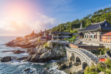 Güney Kore Busan 'daki Haedong Yonggungsa Tapınağı