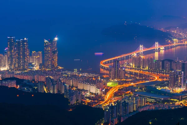 Gwangan köprü Busan City, Güney Kore.