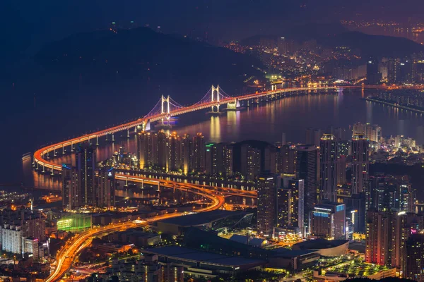 Gwangan köprü Busan City, Güney Kore.