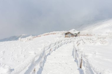  Bu yüzden yatay, dağlarda Seul, düşen kar kış