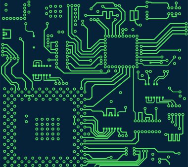 Yüksek teknoloji elektronik devre kartı vektör arka plan