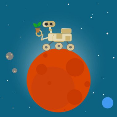 Mars Rover çizgi film tarzı