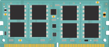 Kişisel bilgisayar bellek modülü. RAM.