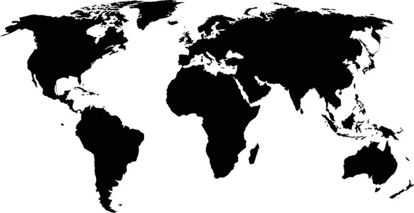 一张世界地图的轮廓. — 图库矢量图片