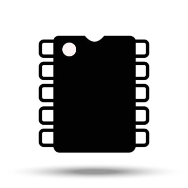 Bilgisayar çipi. Elektronik mikroişlemci.