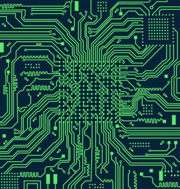 Yüksek teknoloji elektronik devre kartı vektör arka plan