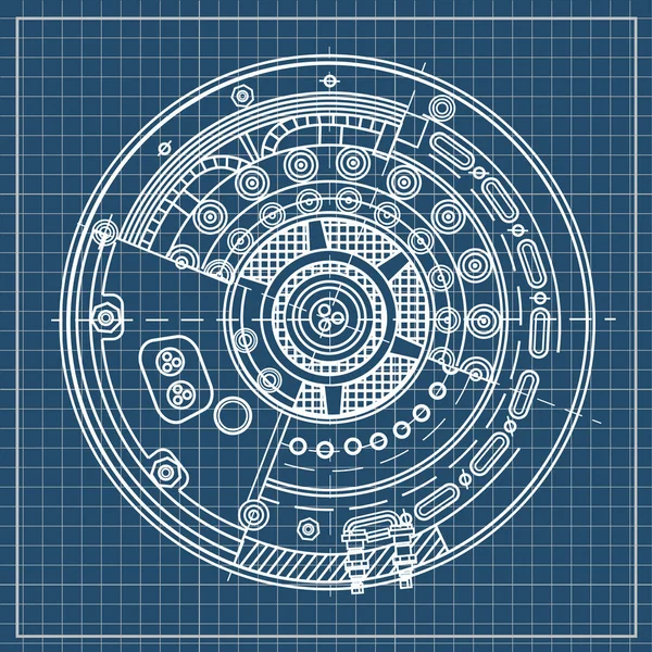 Zeichnungen der Kaltfusion im Kernreaktor. Es veranschaulicht die Idee der grünen Energie, die Entwicklung der Kernenergie und alle wissenschaftlichen Hightech-Themen. — Stockvektor