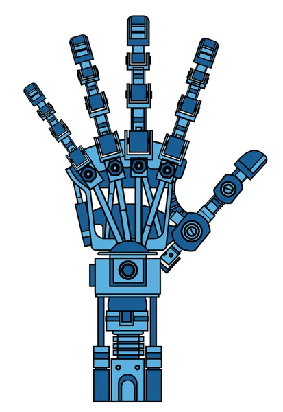 Рука робота. Эта векторная иллюстрация может быть использована в качестве иллюстрации идей робототехники, искусственного интеллекта, бионических протезов, науки, инженерных разработок, высоких технологий . — стоковый вектор
