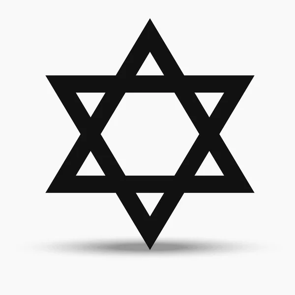 Jüdisches religiöses Symbol - Stern von David — Stockvektor
