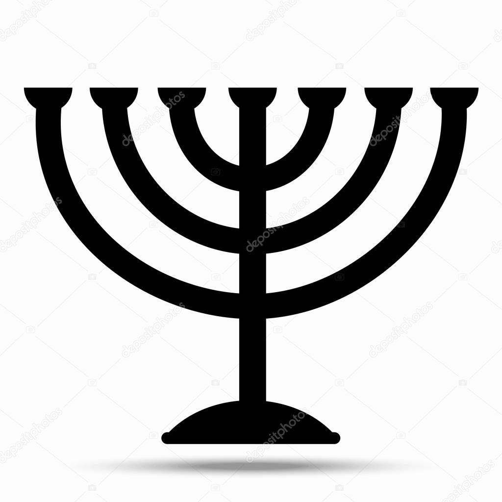 Menorah symbol of Judaism.