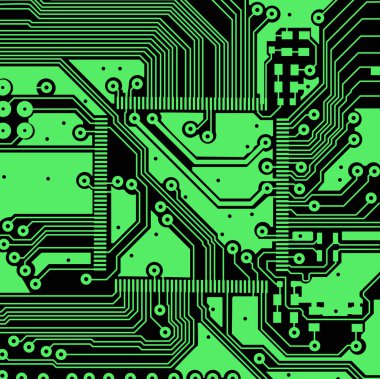 Yüksek teknoloji elektronik devre kartı vektör arka plan