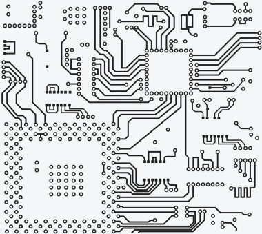 Yüksek teknoloji elektronik devre kartı vektör arka plan