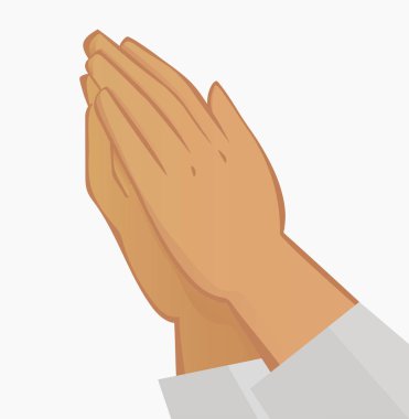 Praying hands. Illustration on white background. clipart