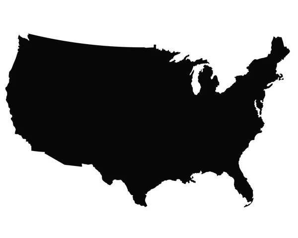 USA carte contour vecteur — Image vectorielle