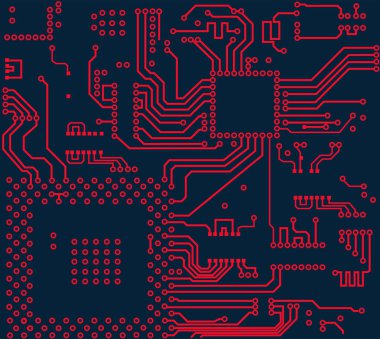 Yüksek teknoloji elektronik devre kartı vektör arka plan