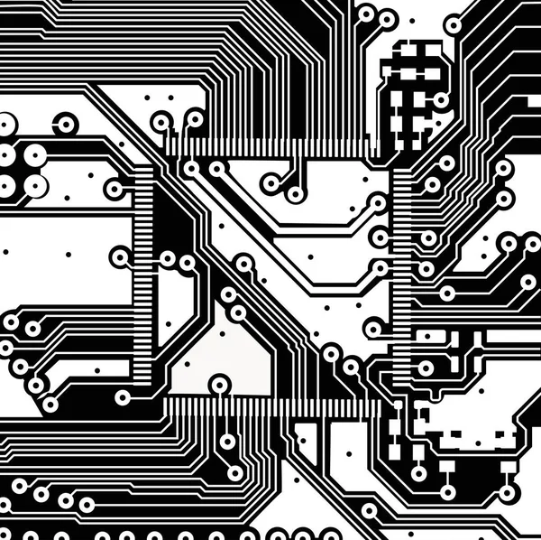 ハイテク電子回路基板のベクトルの背景 — ストックベクタ