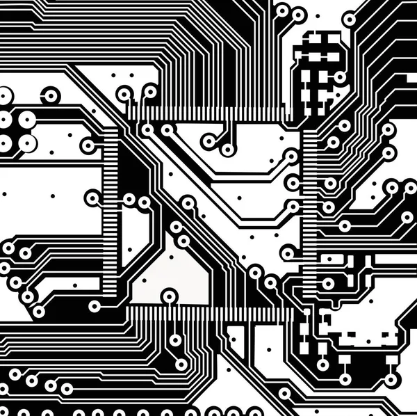 Högteknologiska elektroniska kretskort vector bakgrund — Stock vektor