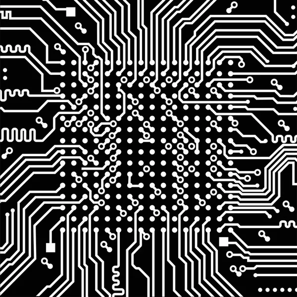 High-tech elektronische circuit bord vector achtergrond — Stockvector