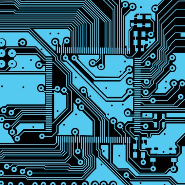 Yüksek teknoloji elektronik devre kartı vektör arka plan