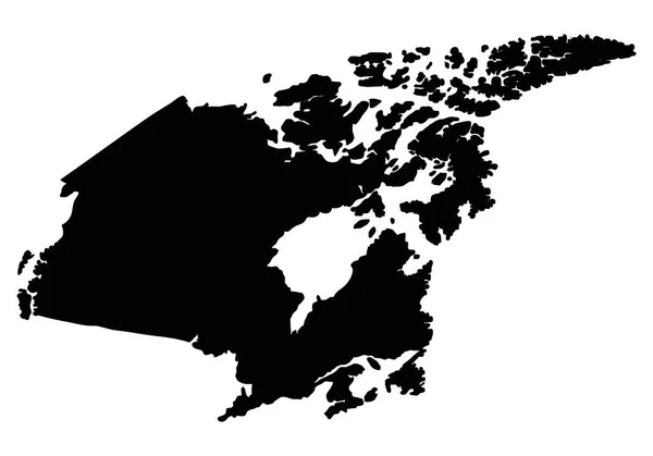 Kanada mapy obrys vektor. — Stockový vektor