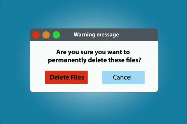 파일 대화 창 삭제 — 스톡 벡터