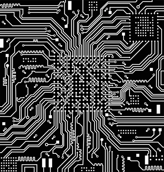 High tech electronic circuit board vector background — Stock Vector