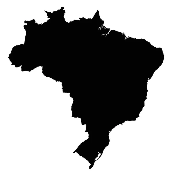 Brasil mapa contorno vetor isolado sobre fundo branco —  Vetores de Stock