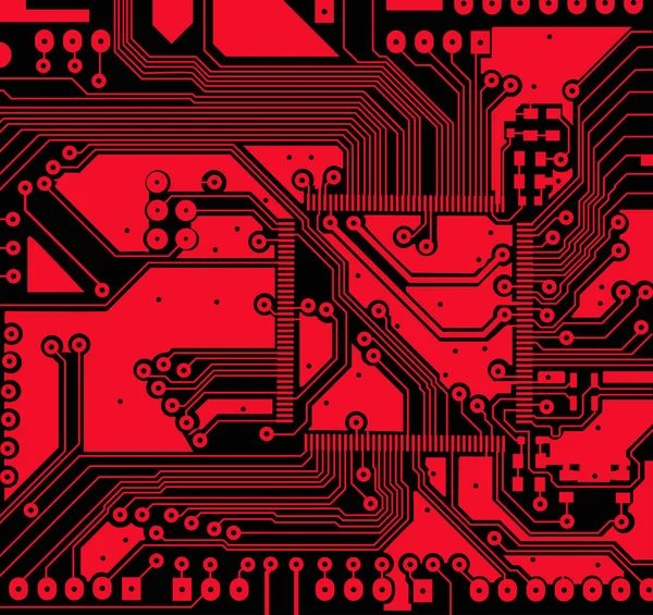ハイテク電子回路基板のベクトルの背景 — ストックベクタ