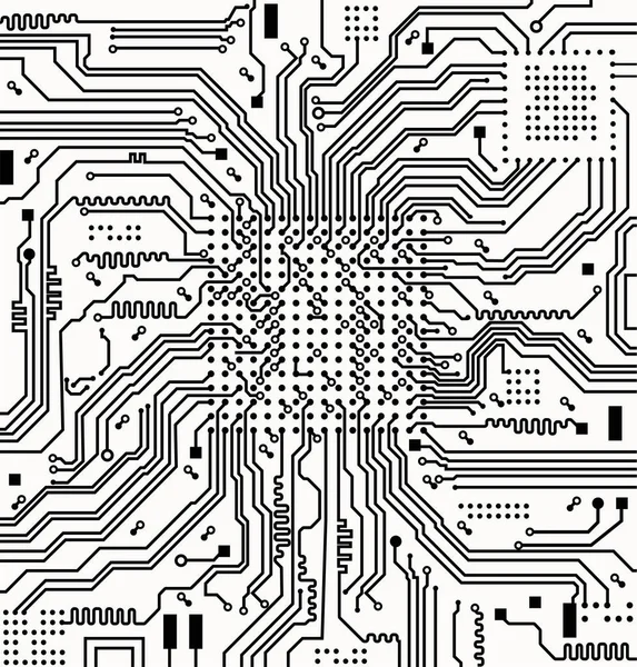 Alta tecnologia placa de circuito eletrônico fundo vetor Ilustração De Stock