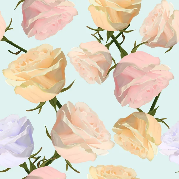 장미꽃이 반사기없는 무늬채우기 스크랩북 페이지를 현대적 아름다운 — 스톡 벡터